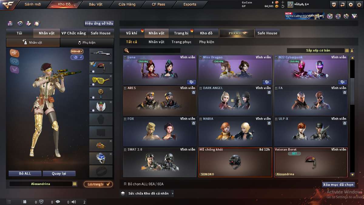 shop acc cf uy tin gia re